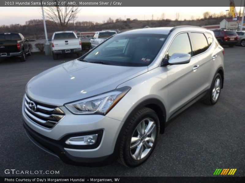 Moonstone Silver / Gray 2013 Hyundai Santa Fe Sport 2.0T AWD