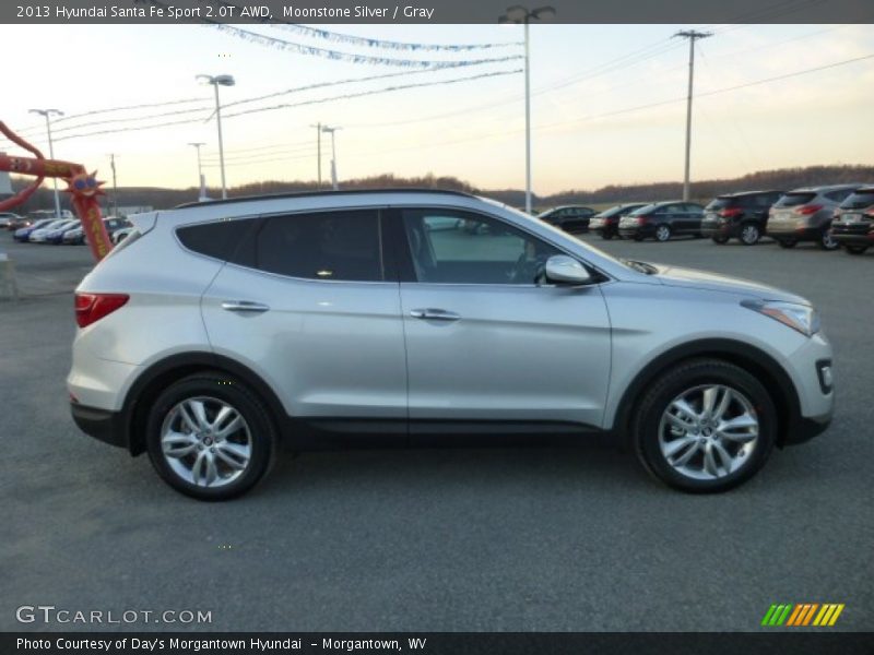 Moonstone Silver / Gray 2013 Hyundai Santa Fe Sport 2.0T AWD