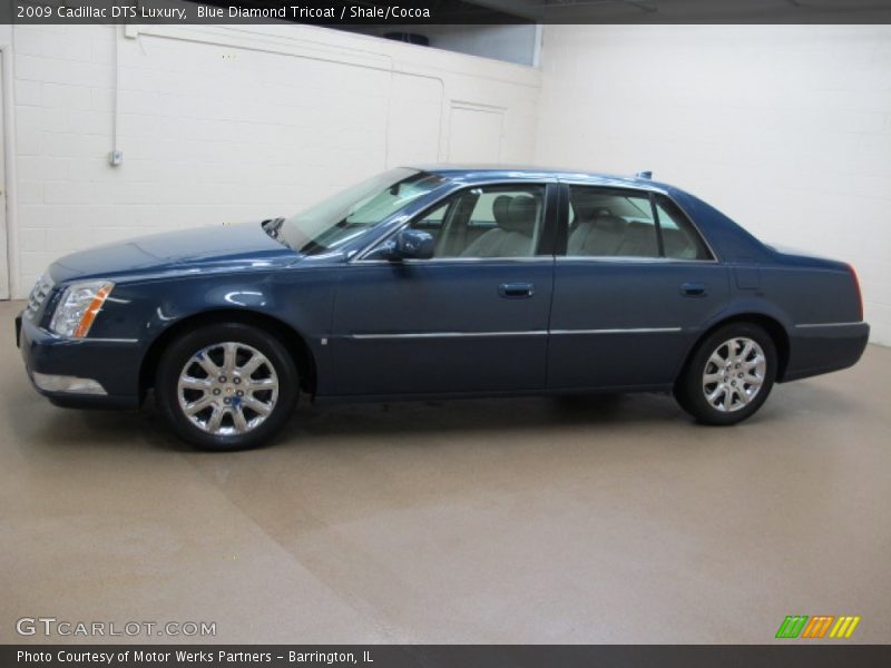 Blue Diamond Tricoat / Shale/Cocoa 2009 Cadillac DTS Luxury
