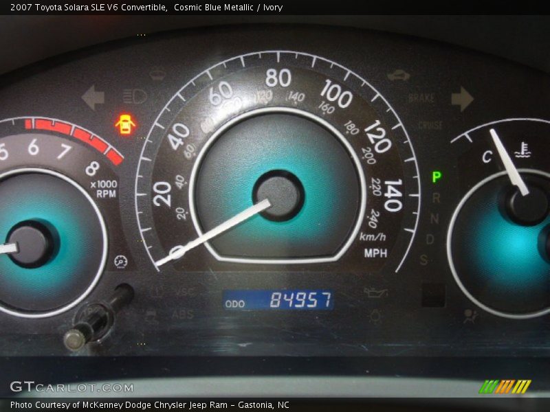 Cosmic Blue Metallic / Ivory 2007 Toyota Solara SLE V6 Convertible