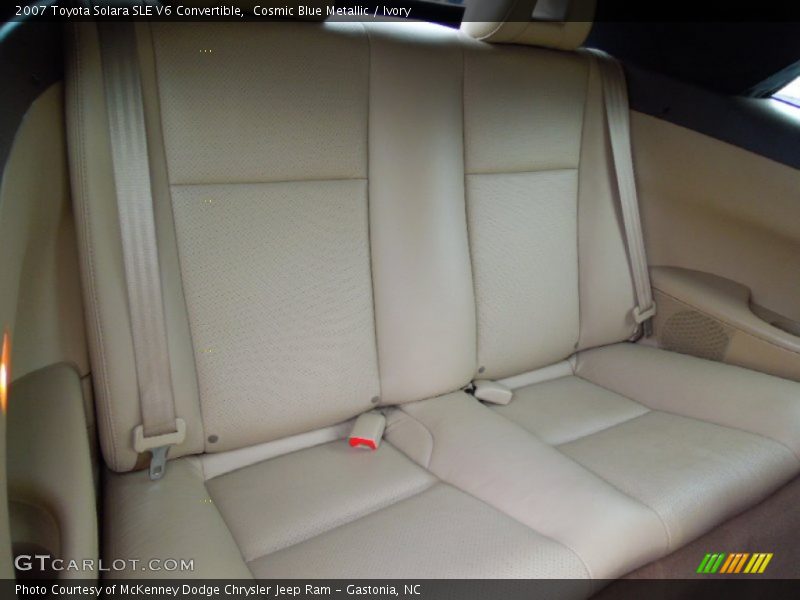 Rear Seat of 2007 Solara SLE V6 Convertible