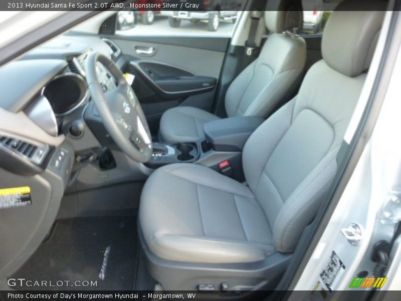 Moonstone Silver / Gray 2013 Hyundai Santa Fe Sport 2.0T AWD