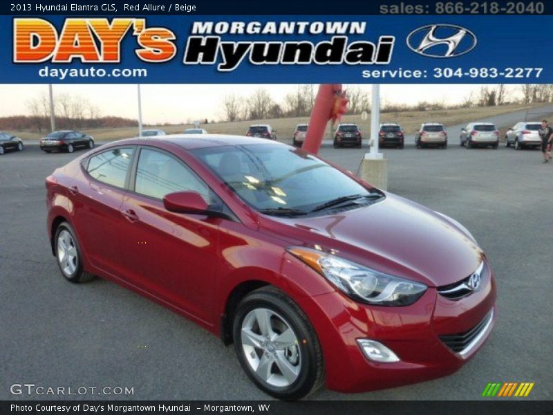 Red Allure / Beige 2013 Hyundai Elantra GLS