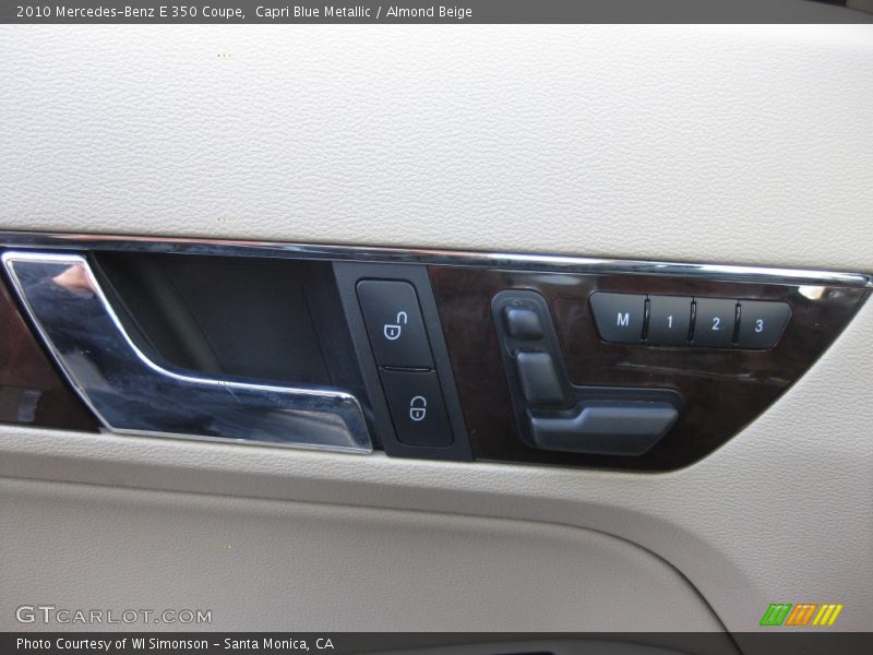 Capri Blue Metallic / Almond Beige 2010 Mercedes-Benz E 350 Coupe