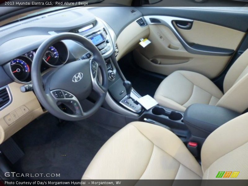 Red Allure / Beige 2013 Hyundai Elantra GLS