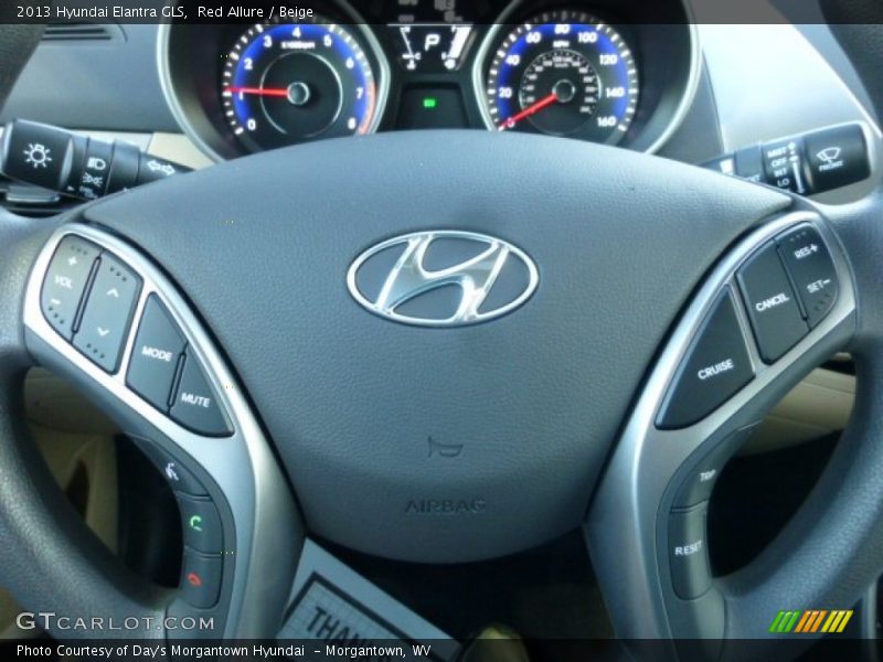 Red Allure / Beige 2013 Hyundai Elantra GLS