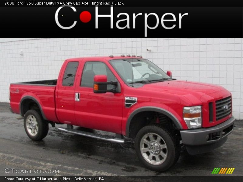 Bright Red / Black 2008 Ford F350 Super Duty FX4 Crew Cab 4x4