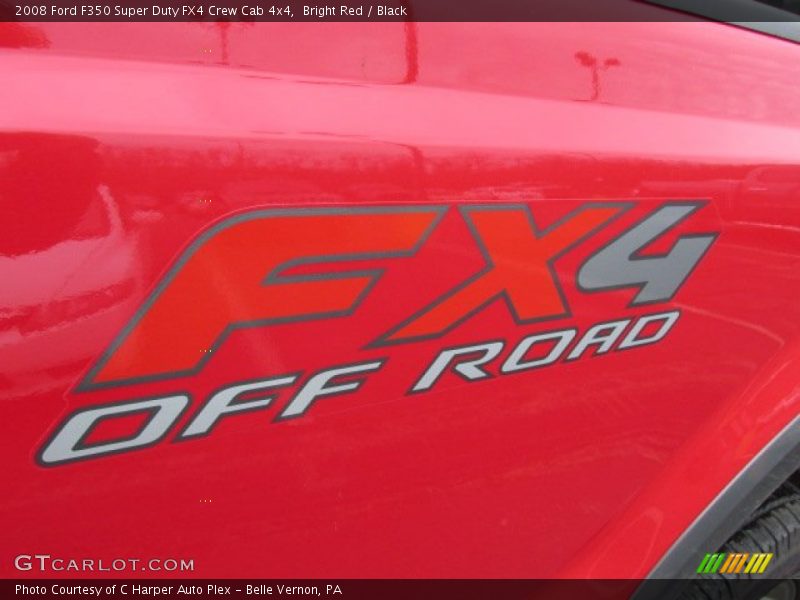 Bright Red / Black 2008 Ford F350 Super Duty FX4 Crew Cab 4x4