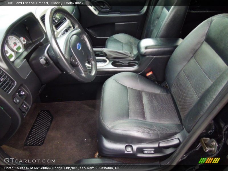  2006 Escape Limited Ebony Black Interior