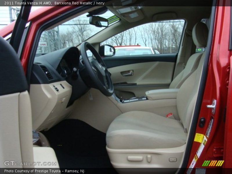 Front Seat of 2011 Venza I4 AWD