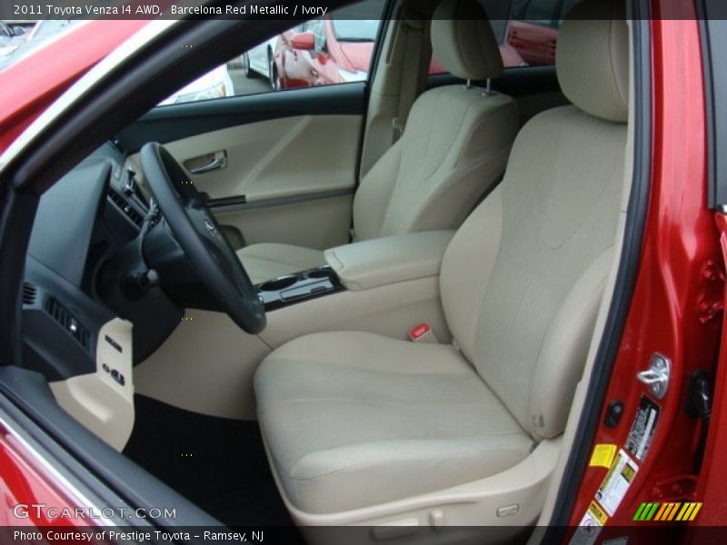 Front Seat of 2011 Venza I4 AWD