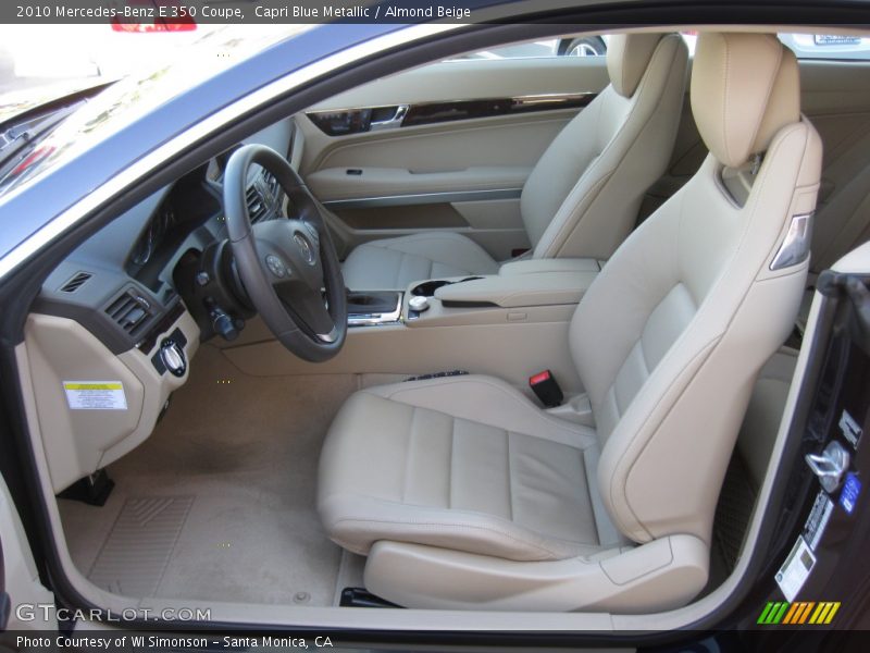 Capri Blue Metallic / Almond Beige 2010 Mercedes-Benz E 350 Coupe