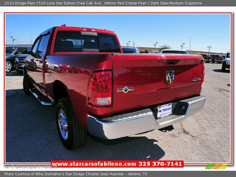 Inferno Red Crystal Pearl / Dark Slate/Medium Graystone 2010 Dodge Ram 2500 Lone Star Edition Crew Cab 4x4