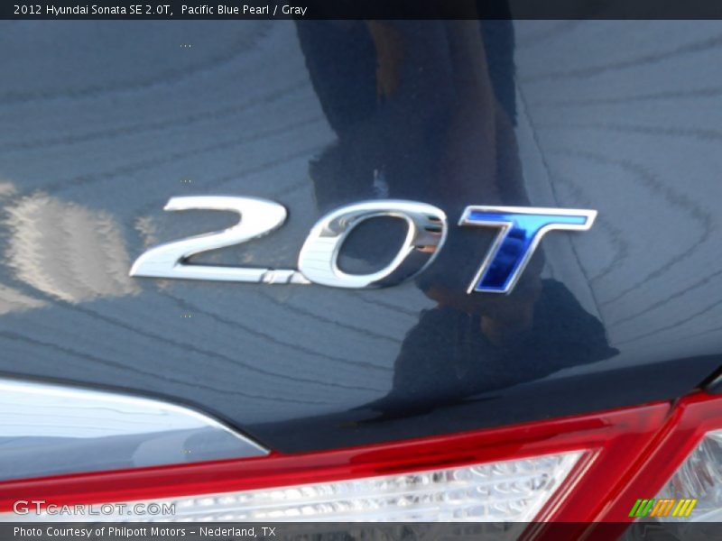 Pacific Blue Pearl / Gray 2012 Hyundai Sonata SE 2.0T