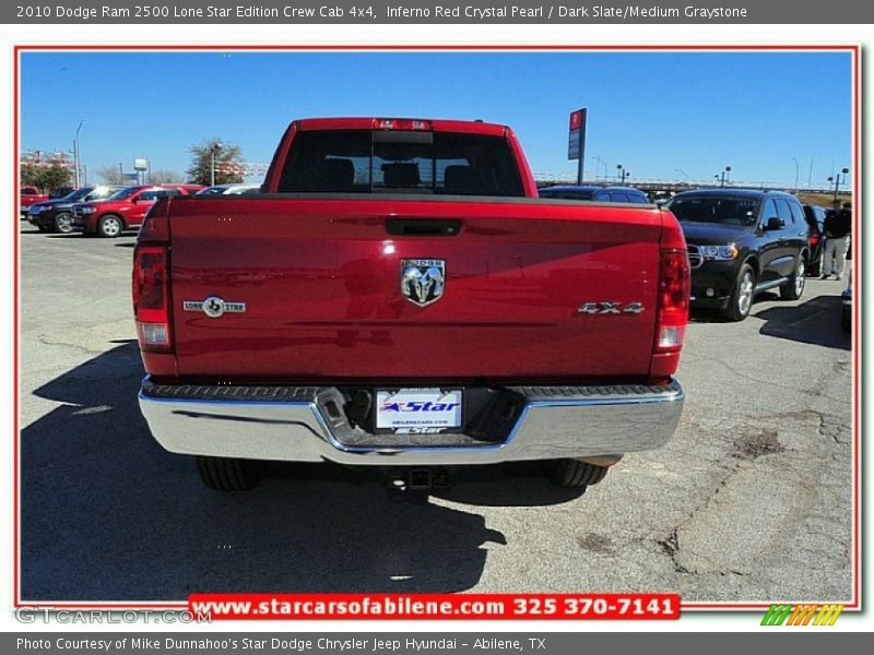 Inferno Red Crystal Pearl / Dark Slate/Medium Graystone 2010 Dodge Ram 2500 Lone Star Edition Crew Cab 4x4