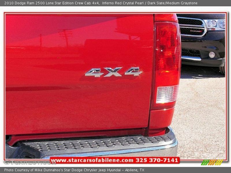 Inferno Red Crystal Pearl / Dark Slate/Medium Graystone 2010 Dodge Ram 2500 Lone Star Edition Crew Cab 4x4