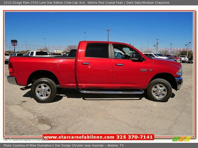 Inferno Red Crystal Pearl / Dark Slate/Medium Graystone 2010 Dodge Ram 2500 Lone Star Edition Crew Cab 4x4