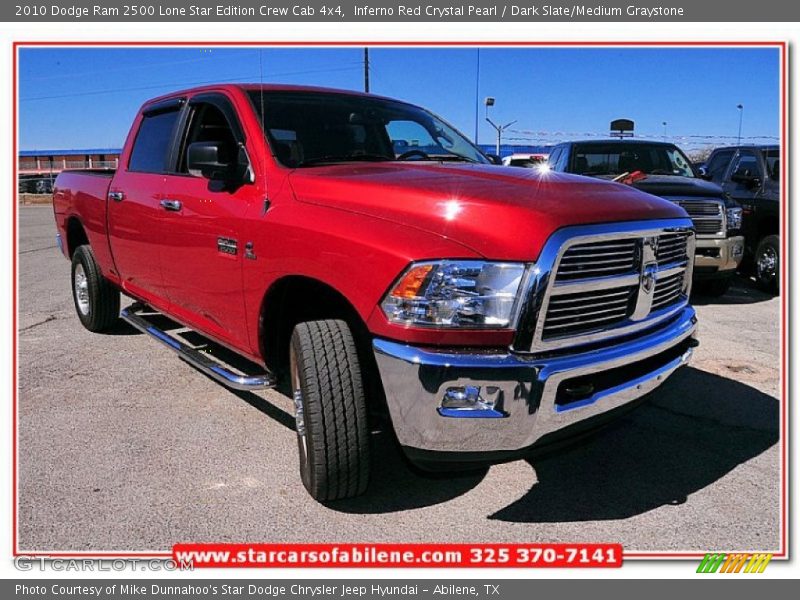 Inferno Red Crystal Pearl / Dark Slate/Medium Graystone 2010 Dodge Ram 2500 Lone Star Edition Crew Cab 4x4