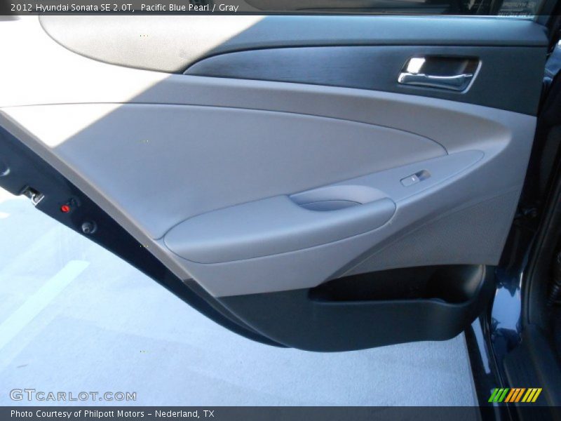 Pacific Blue Pearl / Gray 2012 Hyundai Sonata SE 2.0T
