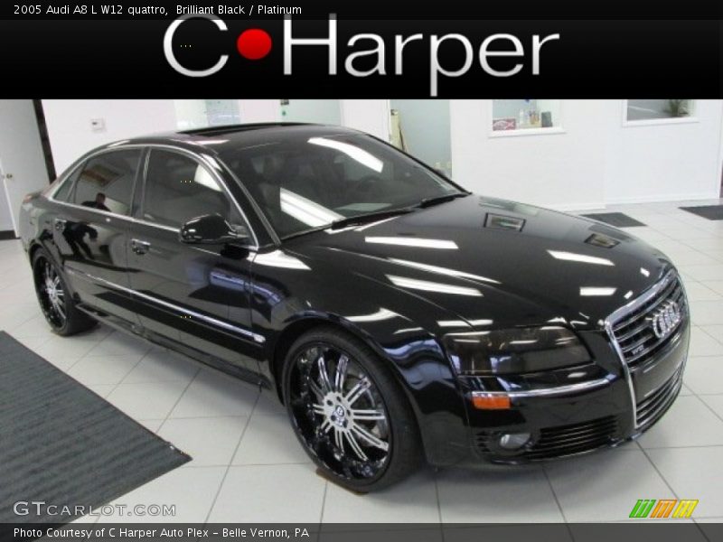 Brilliant Black / Platinum 2005 Audi A8 L W12 quattro