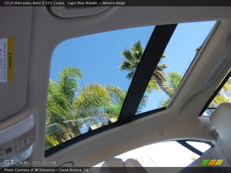 Capri Blue Metallic / Almond Beige 2010 Mercedes-Benz E 350 Coupe