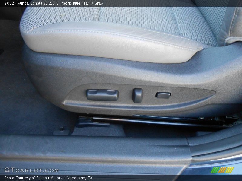 Pacific Blue Pearl / Gray 2012 Hyundai Sonata SE 2.0T