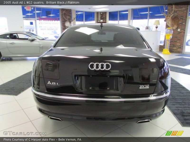 Brilliant Black / Platinum 2005 Audi A8 L W12 quattro