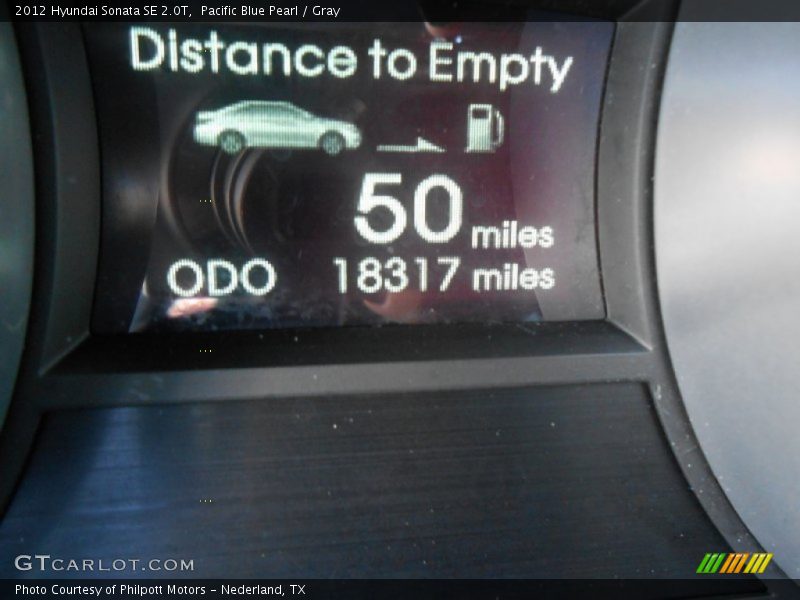 Pacific Blue Pearl / Gray 2012 Hyundai Sonata SE 2.0T