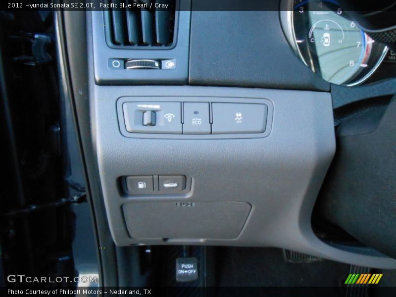 Pacific Blue Pearl / Gray 2012 Hyundai Sonata SE 2.0T