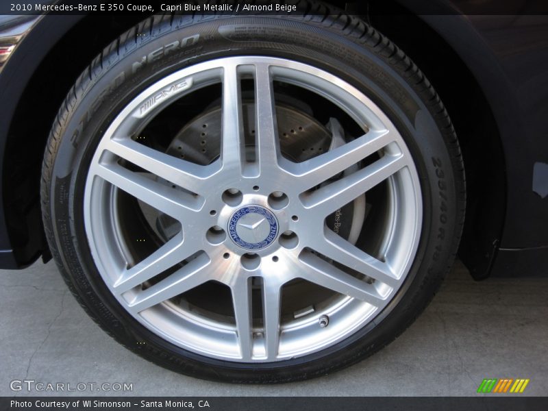 Capri Blue Metallic / Almond Beige 2010 Mercedes-Benz E 350 Coupe