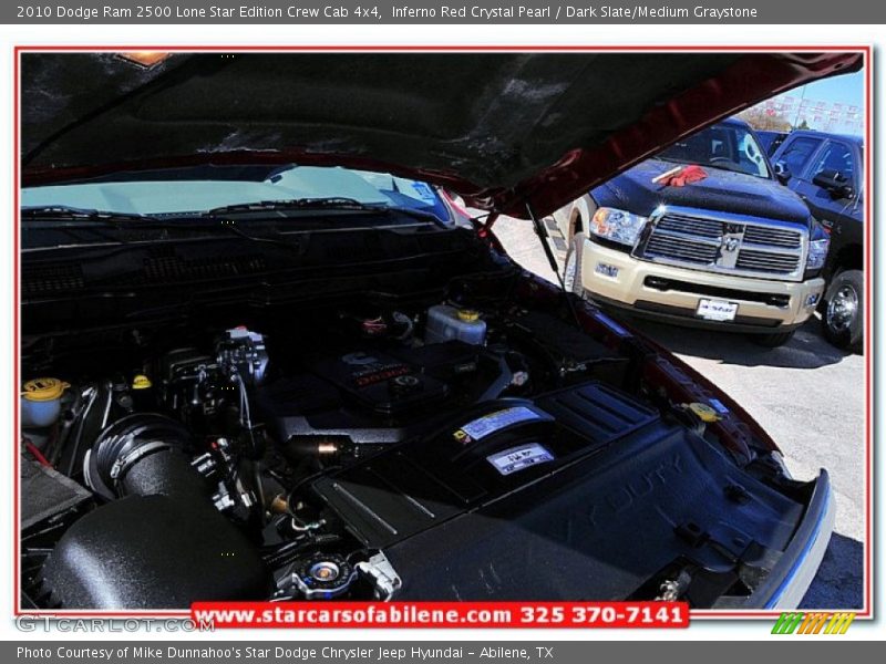 Inferno Red Crystal Pearl / Dark Slate/Medium Graystone 2010 Dodge Ram 2500 Lone Star Edition Crew Cab 4x4