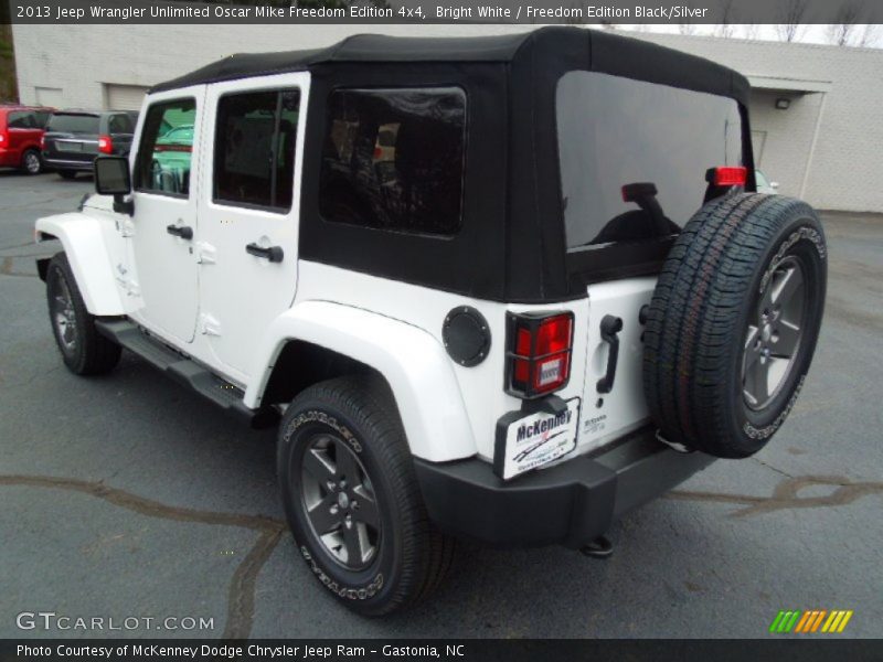 Bright White / Freedom Edition Black/Silver 2013 Jeep Wrangler Unlimited Oscar Mike Freedom Edition 4x4
