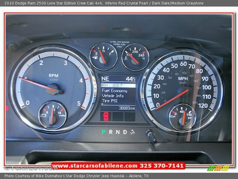 Inferno Red Crystal Pearl / Dark Slate/Medium Graystone 2010 Dodge Ram 2500 Lone Star Edition Crew Cab 4x4