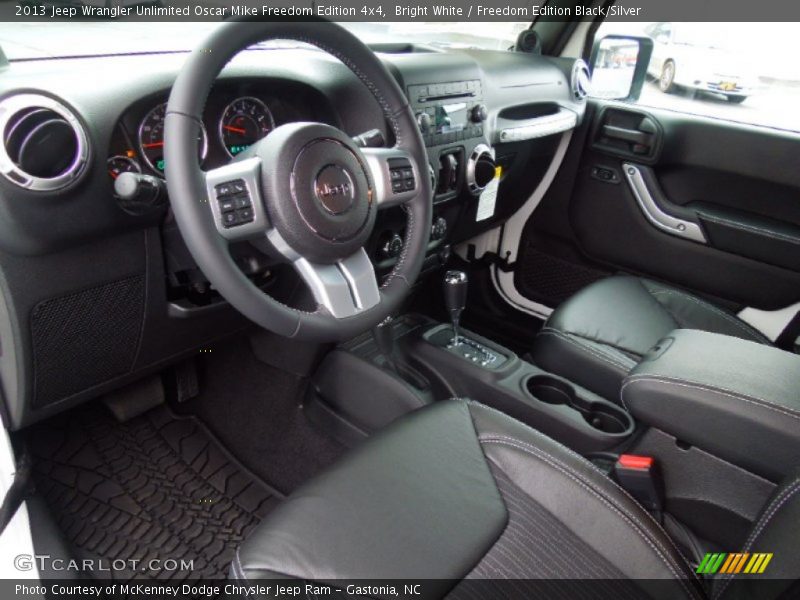Bright White / Freedom Edition Black/Silver 2013 Jeep Wrangler Unlimited Oscar Mike Freedom Edition 4x4
