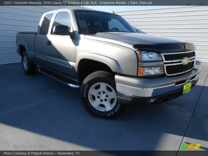 Graystone Metallic / Dark Charcoal 2007 Chevrolet Silverado 1500 Classic LT Extended Cab 4x4