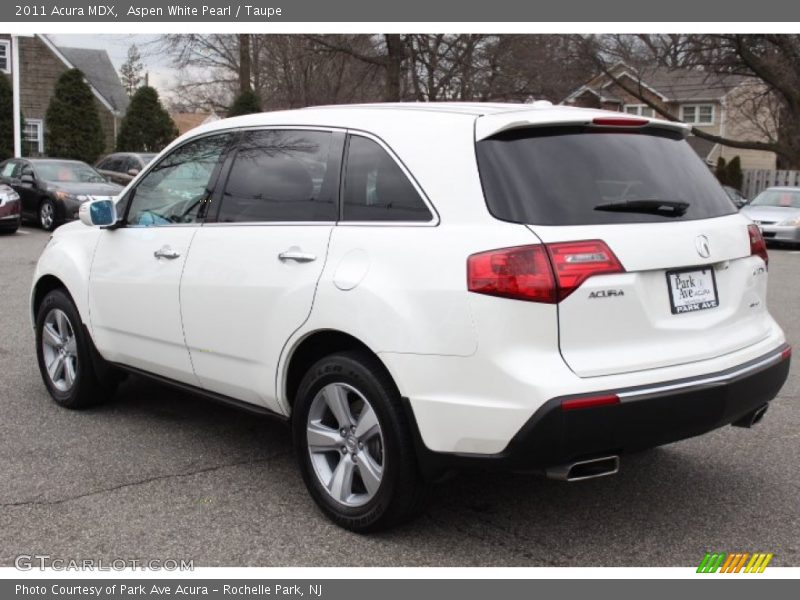 Aspen White Pearl / Taupe 2011 Acura MDX