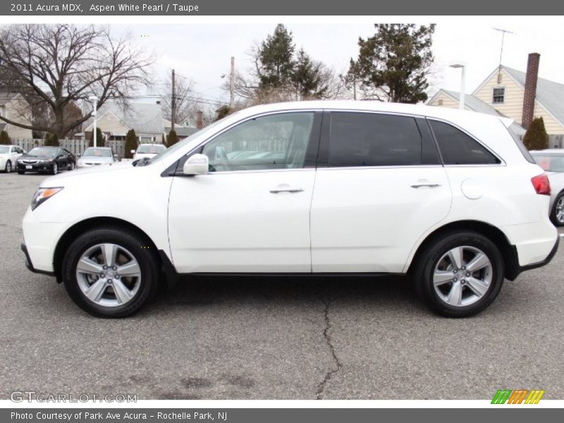 Aspen White Pearl / Taupe 2011 Acura MDX