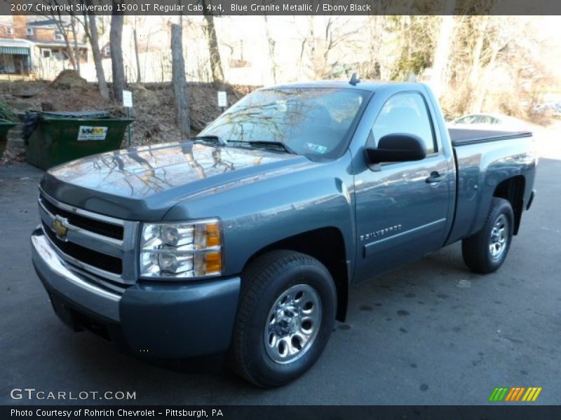 Blue Granite Metallic / Ebony Black 2007 Chevrolet Silverado 1500 LT Regular Cab 4x4