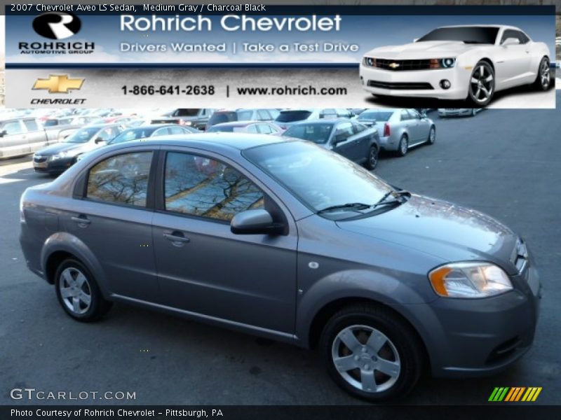 Medium Gray / Charcoal Black 2007 Chevrolet Aveo LS Sedan
