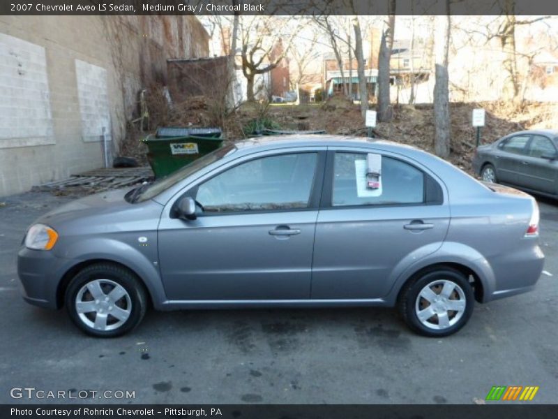 Medium Gray / Charcoal Black 2007 Chevrolet Aveo LS Sedan