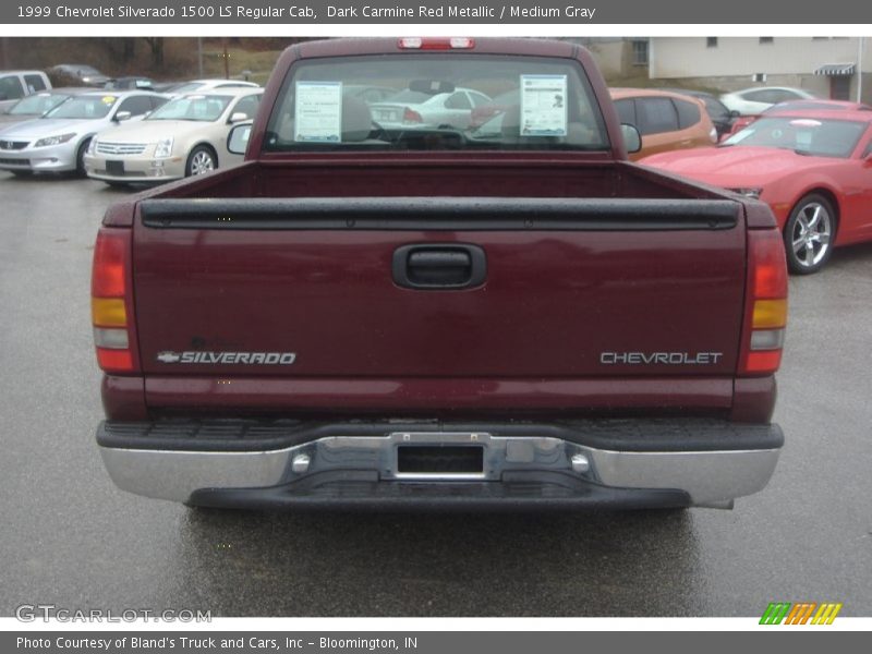 Dark Carmine Red Metallic / Medium Gray 1999 Chevrolet Silverado 1500 LS Regular Cab