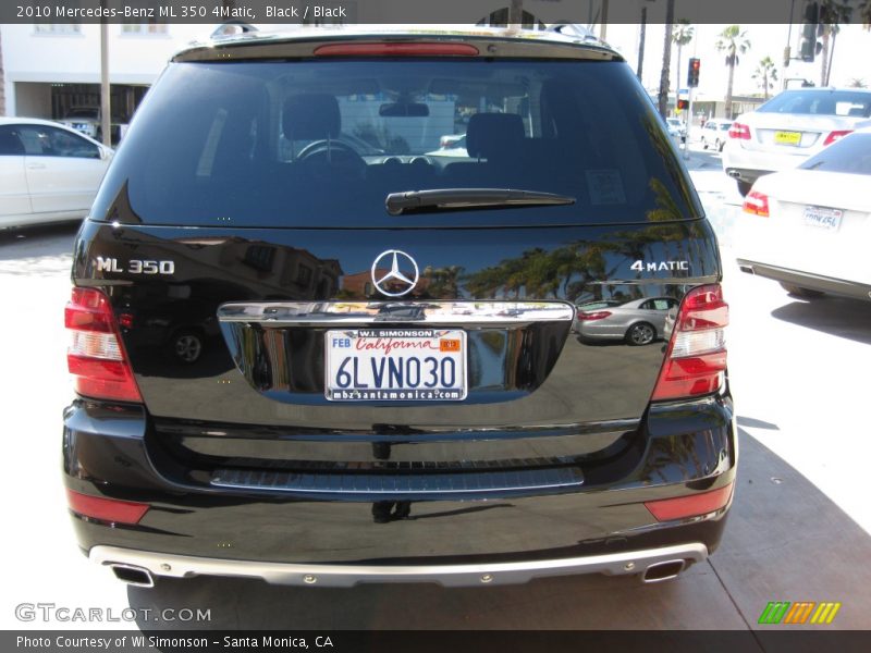 Black / Black 2010 Mercedes-Benz ML 350 4Matic