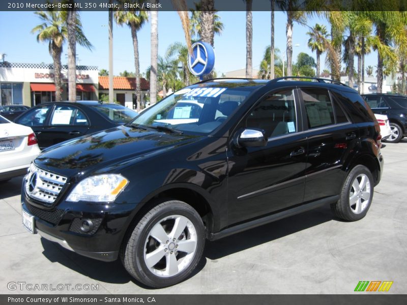 Black / Black 2010 Mercedes-Benz ML 350 4Matic