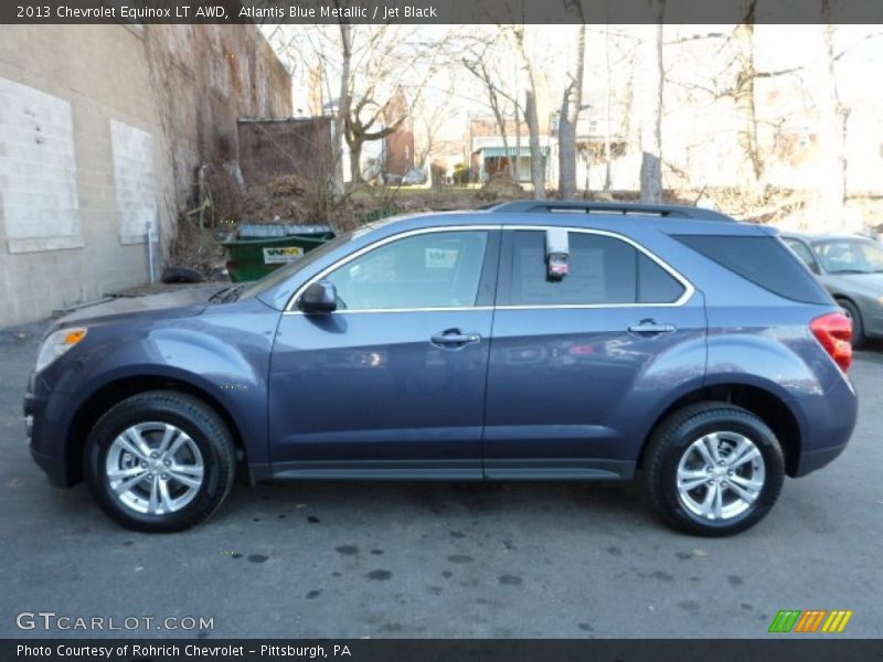Atlantis Blue Metallic / Jet Black 2013 Chevrolet Equinox LT AWD