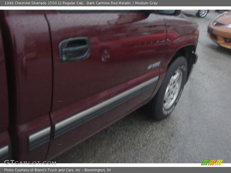Dark Carmine Red Metallic / Medium Gray 1999 Chevrolet Silverado 1500 LS Regular Cab
