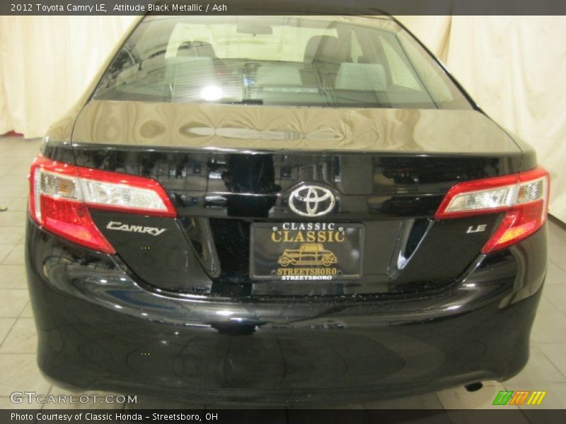 Attitude Black Metallic / Ash 2012 Toyota Camry LE