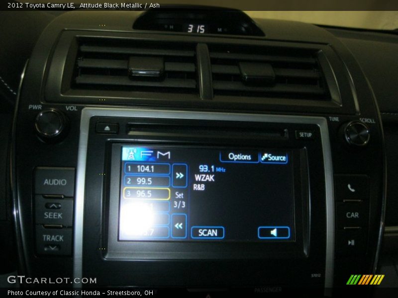 Attitude Black Metallic / Ash 2012 Toyota Camry LE