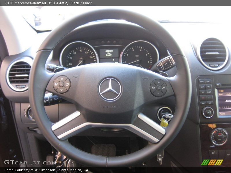 Black / Black 2010 Mercedes-Benz ML 350 4Matic