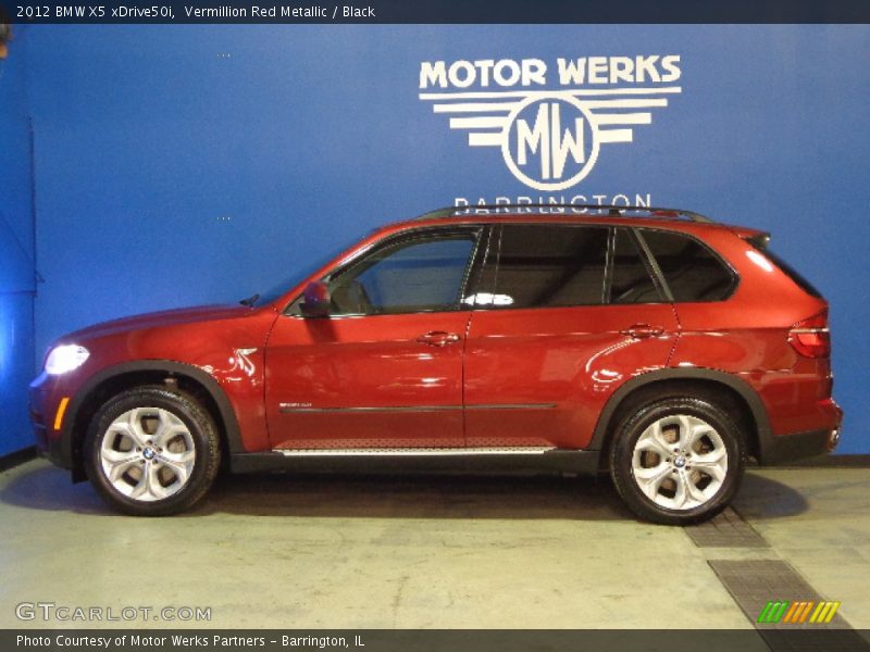 Vermillion Red Metallic / Black 2012 BMW X5 xDrive50i