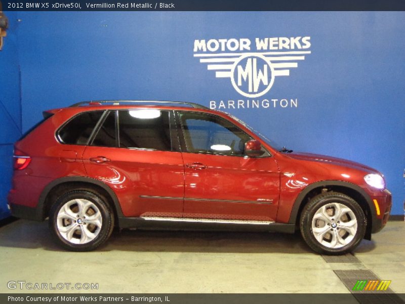 Vermillion Red Metallic / Black 2012 BMW X5 xDrive50i